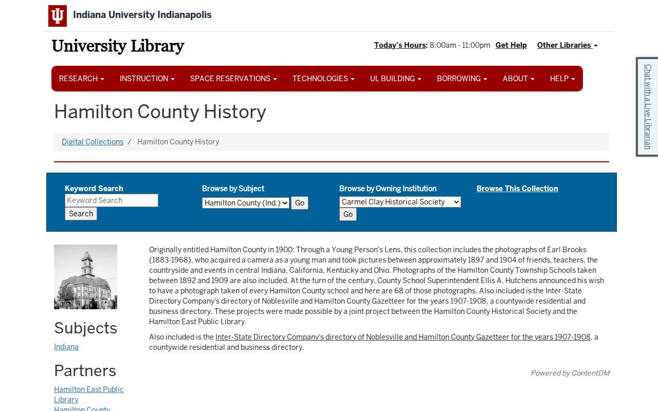 Hamilton County historical directory digital collection
